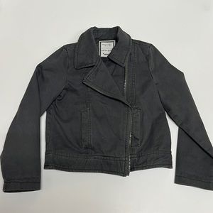 Gymboree gray girls zipper jacket size 5/6 Preowned